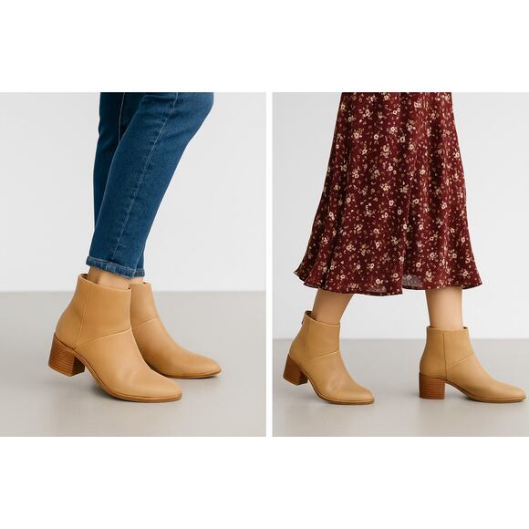 Nisolo Dari Boot Almond Leather Boots - Women’s Size 11 ethical and sustainable - Picture 1 of 11